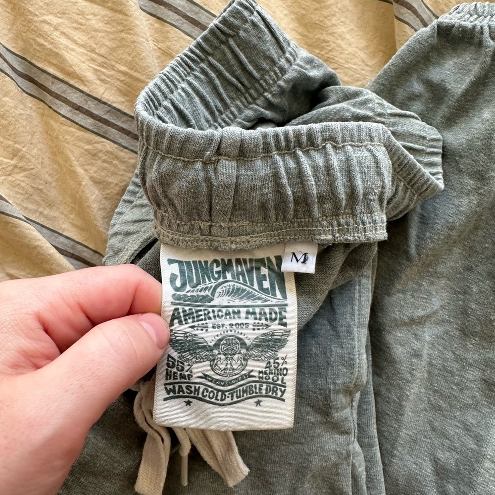 Jungmaven Wool Hemp Seafoam Green Pants. Like New - Picture 2 of 3